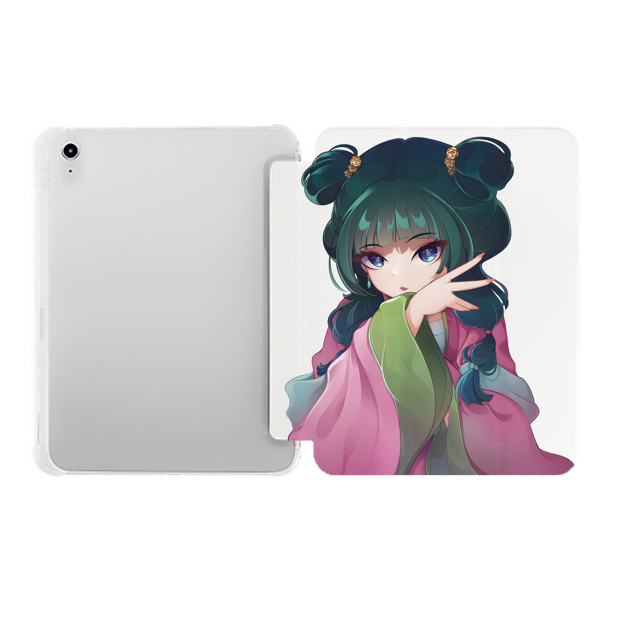 （画像用） 薬屋のひとりごと The Apothecary Diaries IPad ケース ペン収納付き 三つ折りスタンド PUレザー×シリコン 対応機種9.5/10.5/10.9インチ